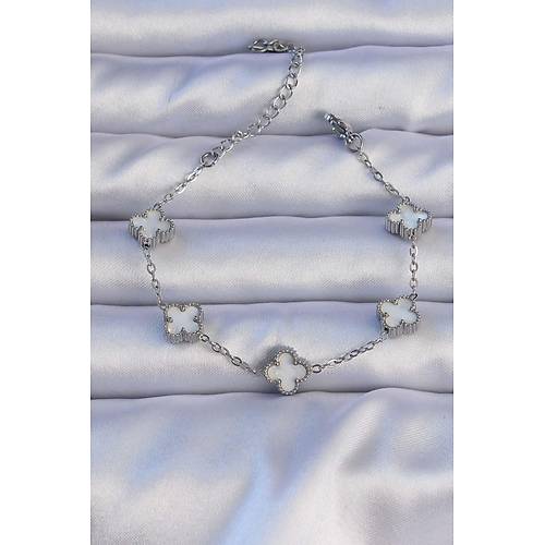 316L �elik G�m�� Renk Sedefli Baby Boy Yonca Model Bileklik