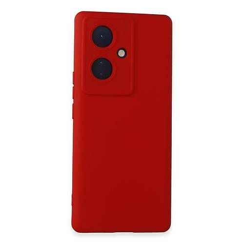V29 Lite K�l�f Nano i�i Kadife Silikon - K�rm�z�