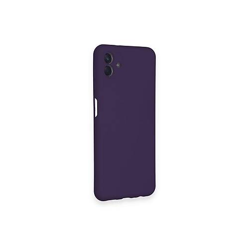 Galaxy A04 K�l�f Nano i�i Kadife Silikon - Mor