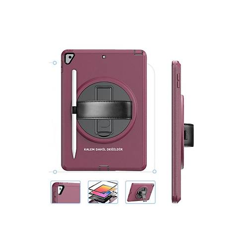 iPad 10.2 (7.nesil) K�l�f Hand Strap Tablet K�l�f� - M�rd�m