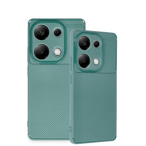 Redmi Note 13 Pro 4G K�l�f Auto Focus Karbon Kapak - Koyu Ye�il