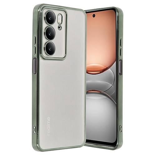 Realme C75 4G K�l�f Razer Lensli Silikon - Ye�il
