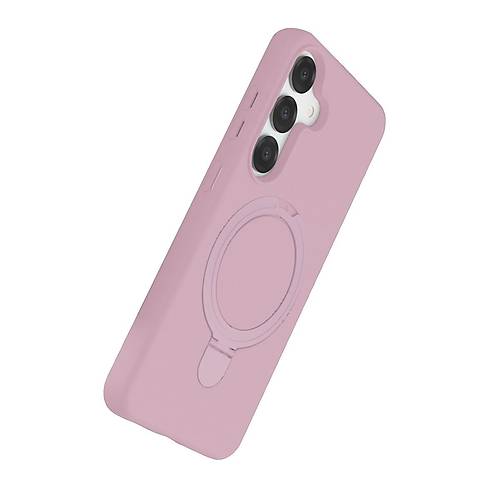 Galaxy S25 Regal Magsafe Standl� Kapak - A��k Pembe