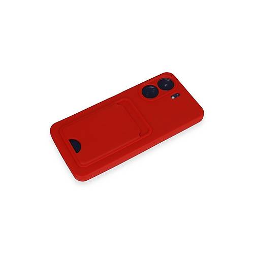 Redmi 13C K�l�f Kelvin Kartvizitli Silikon - K�rm�z�