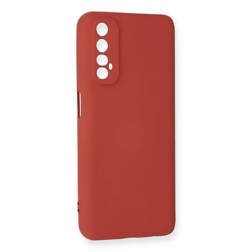 Realme 7 K�l�f Nano i�i Kadife Silikon - Kiremit