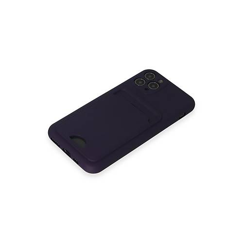 iPhone 11 Pro K�l�f Kelvin Kartvizitli Silikon - Derin Mor