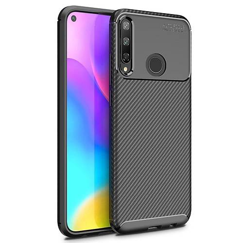 P40 Lite E K�l�f Auto Focus Karbon Kapak - Siyah