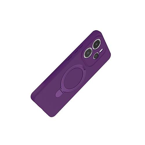 Redmi Note 14 4G Regal Magsafe Standl� Kapak - Derin Mor