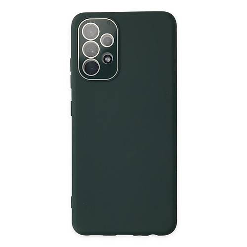Galaxy A33 5G K�l�f Lansman Glass Kapak - Koyu Ye�il