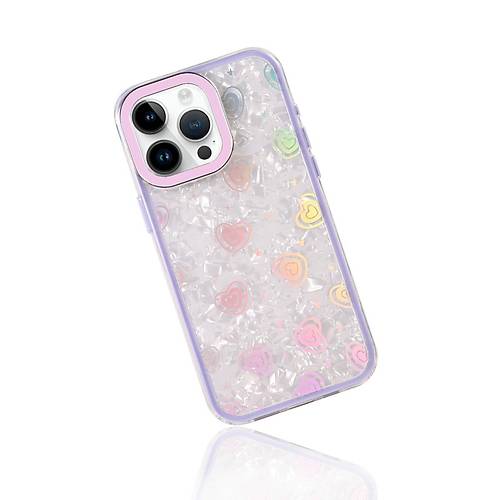 iPhone 15 Lumi Desenli Kapak - Mor
