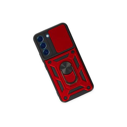 Galaxy S23 FE K�l�f Pars Lens Y�z�kl� Silikon - K�rm�z�