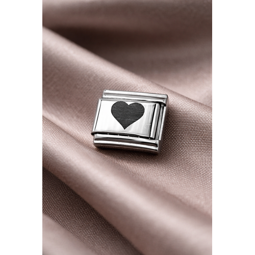 �elik Kalp Charm � Parlak �elik Bileklik Aksesuar� | Sevgi Temal� Mod�ler Charm