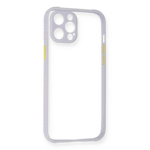 iPhone 12 K�l�f Miami �effaf Silikon - Lila