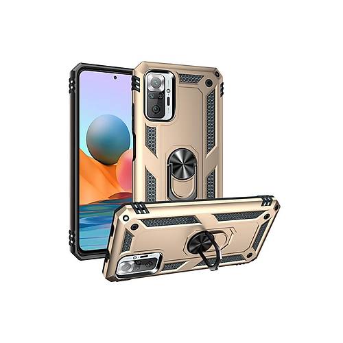 Redmi Note 10 Pro K�l�f Sofya Y�z�kl� Silikon Kapak - Gold