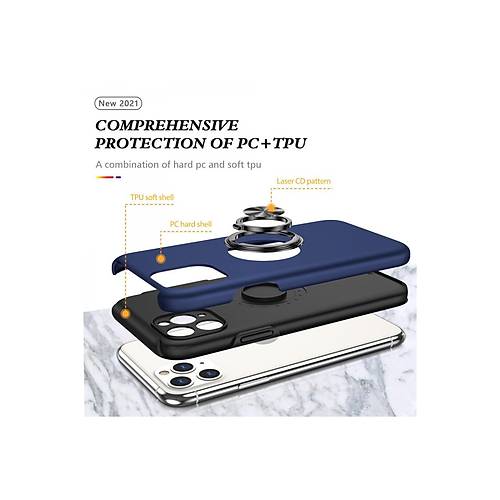 iPhone 11 Pro Max K�l�f Elit Y�z�kl� Kapak - Lacivert