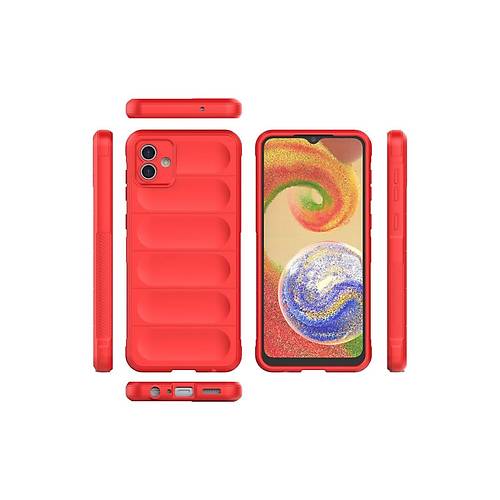 Galaxy A04 K�l�f Optimum Silikon - K�rm�z�