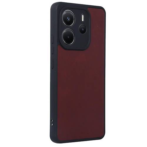 Redmi Note 14 4G K�l�f Aras Deri Kapak - Bordo