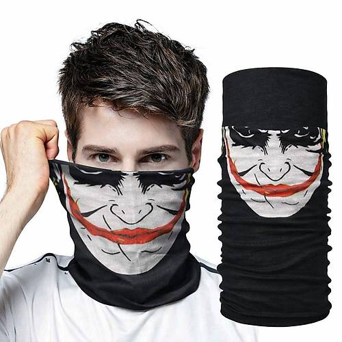 Joker Desenli �ok Ama�l� Buff � Y�z, Boyun ve Bandana Maskesi 5 No