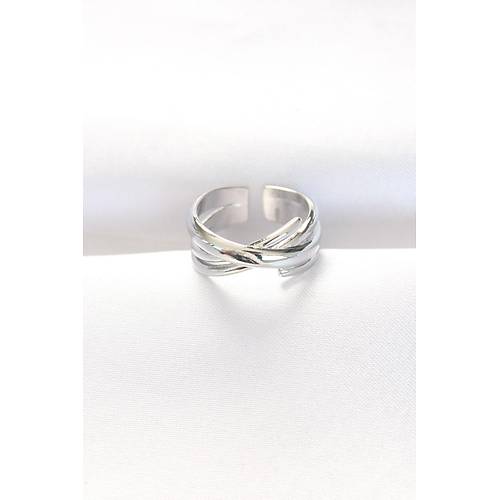 Kal�n Silver Renk Ayarlanabilir Y�z�k