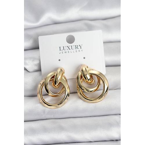 Gold Renk Halka Model Pirin� Kad�n K�pe