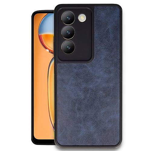 V30 Lite 4G K�l�f Aras Deri Kapak - Lacivert