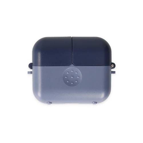 Airpods 3 (3.nesil) Basmal� K�l�f - Mavi-Lacivert