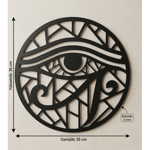 Horus G�z� Duvar Tablosu MDF Lazer Kesim Geometrik Modern Duvar S�s� Eye of Horus Dekor