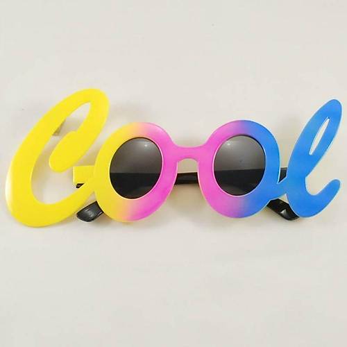 Cool Yaz�l� Rengarenk Parti G�zl��� 21x8 cm