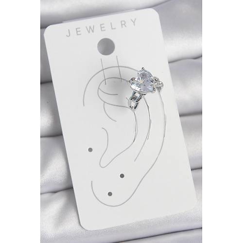 Pirin� G�m�� Renk Zirkon Ta�l� Kalp Model Kad�n K�k�rdak K�pe