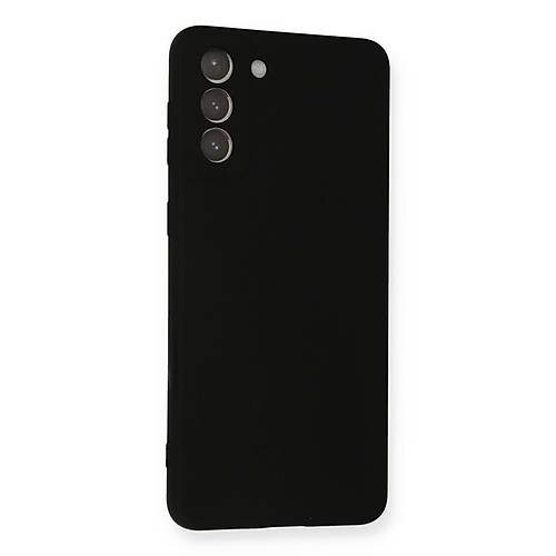 Galaxy S21 Plus K�l�f Nano i�i Kadife Silikon - Siyah