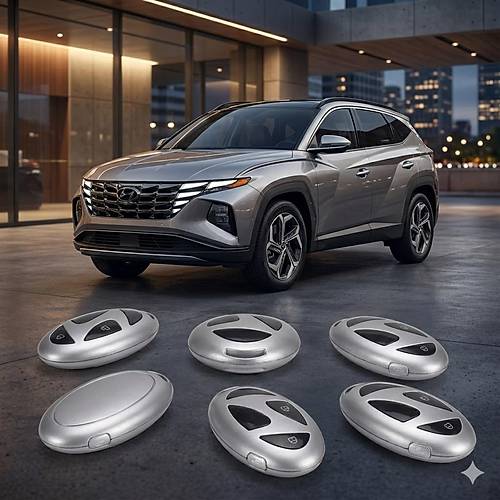 Hyundai Tuscon Ioniq Uyumlu Smart 3 Buton Silikon Oto Anahtar Kumanda Kab� K�l�f Gri