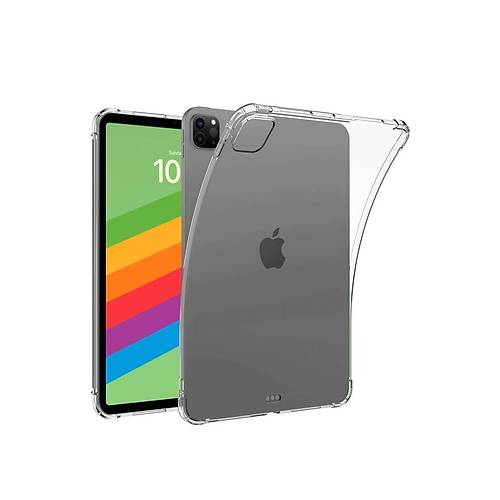 iPad Pro 13 (2024) K�l�f Anti Shock Tablet Silikon - �effaf