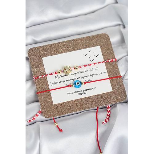 Marteni�ka Bileklik 2'li Yonca ve Nazarl� Model