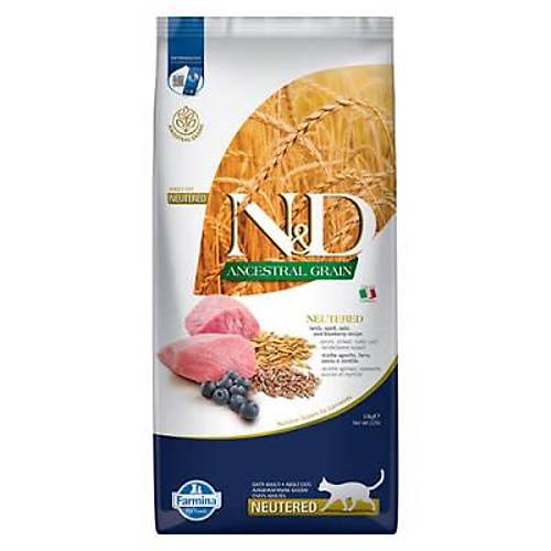 N&D Ancestral Grain Kuzulu Yaban Mersinli D���k Tah�ll� K�s�rla�t�r�lm�� Kedi Mamas� 10 Kg