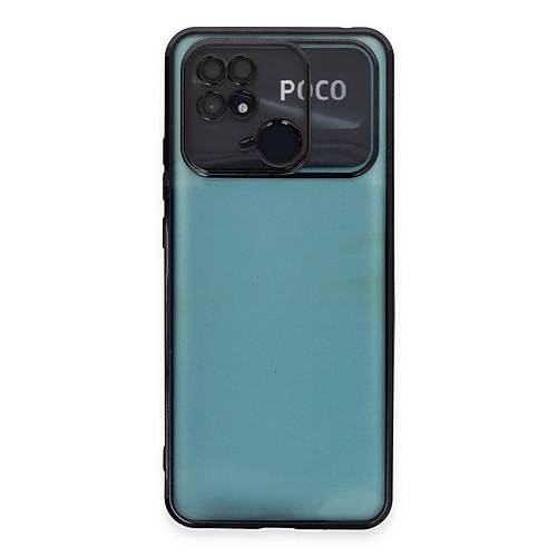 Redmi 10C K�l�f Razer Lensli Silikon - Siyah