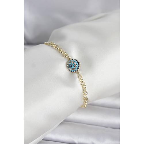 Pirin� Gold Renk Nazar Model Kad�n Bileklik