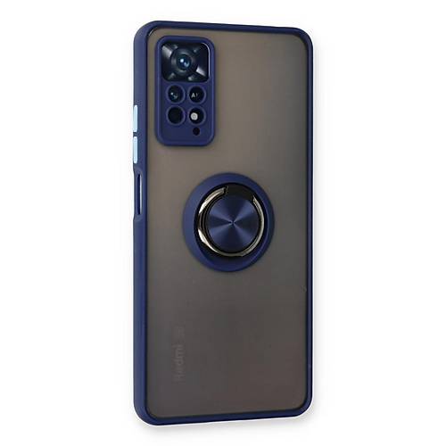 Redmi Note 11 Pro K�l�f Montreal Y�z�kl� Silikon Kapak - Lacivert