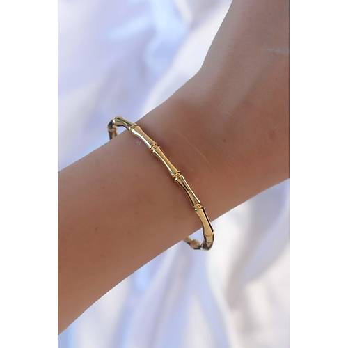 316L �elik Alt�n Renk Kemik Model Bileklik