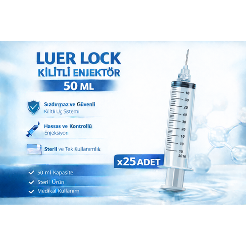 50 ml Luer Lock Kilitli Enjekt�r � S�zd�rmaz ve G�venli Medikal ��r�nga
