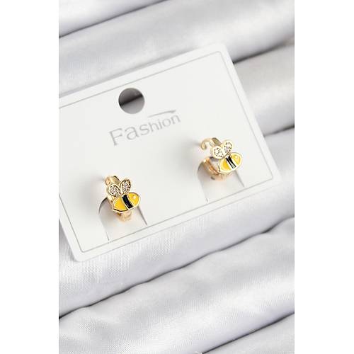 Pirin� Zirkon Ta�l� Ar� Model Gold Renk �ocuk K�pe