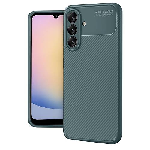 Galaxy A17 5G Auto Focus Karbon Kapak - Koyu Ye�il
