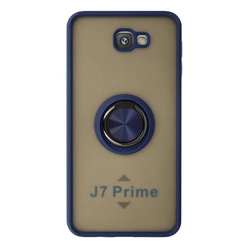 Galaxy J7 Prime K�l�f Montreal Y�z�kl� Silikon Kapak - Lacivert