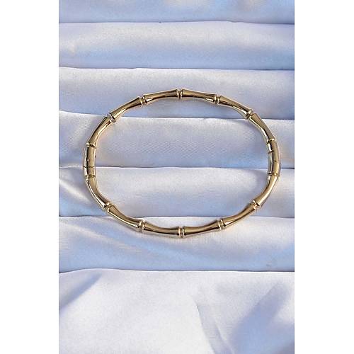 316L �elik Alt�n Renk Kemik Model Bileklik