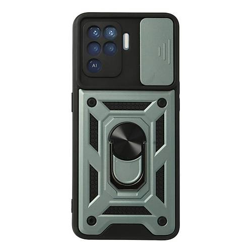 Reno 5 Lite K�l�f Pars Lens Y�z�kl� Silikon - Ye�il