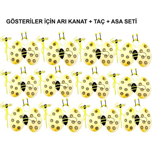 Okul G�sterileri i�in 12'li Ar� Kanad� Seti - Etkinlik Kanatlar�