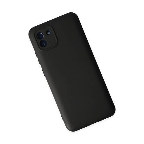 Galaxy A03 K�l�f Nano i�i Kadife Silikon - Siyah