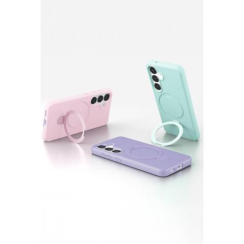 Galaxy S25 Regal Magsafe Standl� Kapak - ��l Titanyum