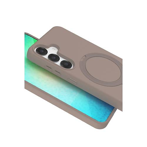 Galaxy S25 Regal Magsafe Standl� Kapak - ��l Titanyum