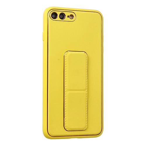 iPhone 7 Plus K�l�f Coco Deri Standl� Kapak - Sar�