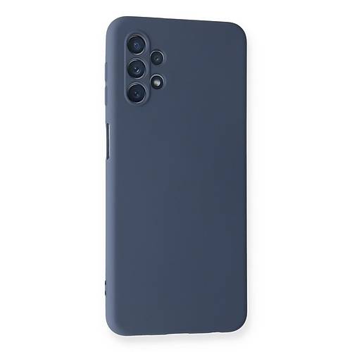 Galaxy A52 K�l�f Nano i�i Kadife Silikon - Gri